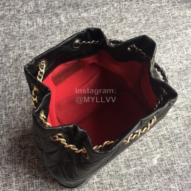 Chanel Chane Gabrielle Wandering Backpack Black Small 93820