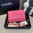 Chanel Woc Fortune Bag Cute Small Bag With Card Bit Rose Red 33814v
