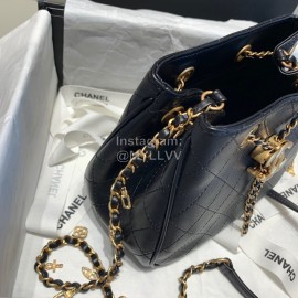 Chanel Ancient Egypt Series Lambskin Bucket Bag Retro Messenger Bag Black