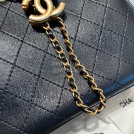 Chanel Ancient Egypt Series Lambskin Bucket Bag Retro Messenger Bag Black