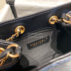 Chanel Ancient Egypt Series Lambskin Bucket Bag Retro Messenger Bag Black