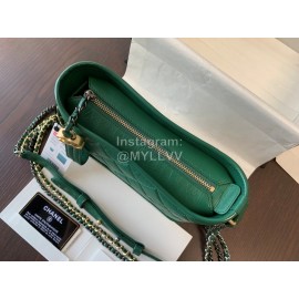 Chanel  Gabrielle Stray Bag Vintage Calfskin Black Metal Hardwar Green