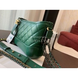 Chanel  Gabrielle Stray Bag Vintage Calfskin Black Metal Hardwar Green