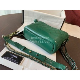 Chanel  Gabrielle Stray Bag Vintage Calfskin Black Metal Hardwar Green