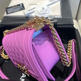 Chanel All-Match And Durable Messenger Bag Purple Bright Hardware Main Color Small