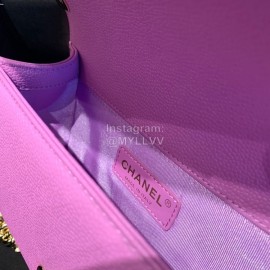 Chanel All-Match And Durable Messenger Bag Purple Bright Hardware Main Color Small