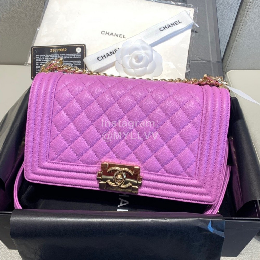 Chanel All-Match And Durable Messenger Bag Purple Bright Hardware Main Color Large