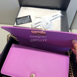 Chanel All-Match And Durable Messenger Bag Purple Bright Hardware Main Color Large