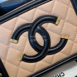 Chanel Chanel Square Mini Makeup Small Square Bag Small Particles Caviar Cowhide Without Portable Nude Color 94452