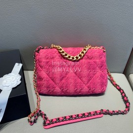 Chanel Autumn Winter Classic Flap Chain Bag Rose Red