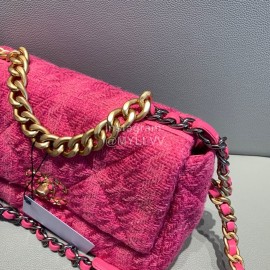 Chanel Autumn Winter Classic Flap Chain Bag Rose Red