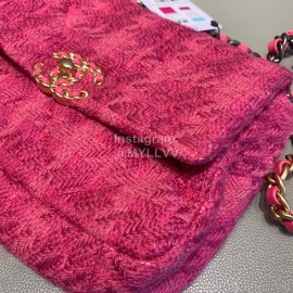 Chanel Autumn Winter Classic Flap Chain Bag Rose Red