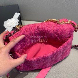 Chanel Autumn Winter Classic Flap Chain Bag Rose Red