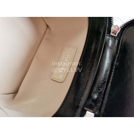 Chanel Bamboo Woven Sheepskin Box Cosmetic Bag Black