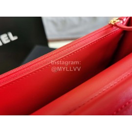 Chanel Calf Classic Flap Crossbody Chain Bag Red