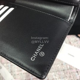 Chanel Boy Series Calf Three Fold Wallet Black