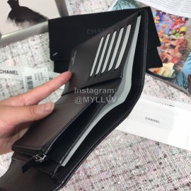 Chanel Boy Series Calf Three Fold Wallet Black