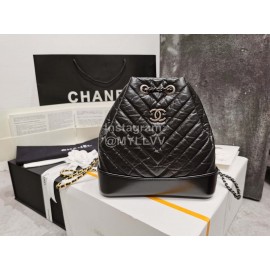 Chanel Calf Chain Crossbody Drawstring Bucket Bag Black