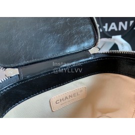 Chanel Woven Box Chain Crossbody Bag Black