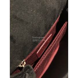 Chanel Black Elegant Velvet Chain Crossbody Mini Bag