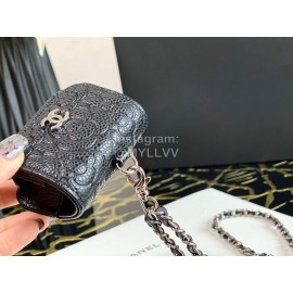 Chanel Classic Camellia Embossed Leather Headset Bag