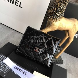 Chanel Black Patent Leather Wallet 