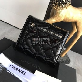 Chanel Black Patent Leather Wallet 