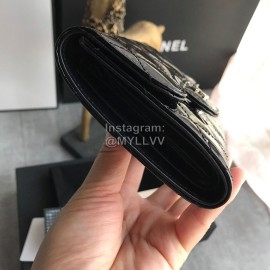 Chanel Black Patent Leather Wallet 