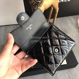 Chanel Black Patent Leather Wallet 