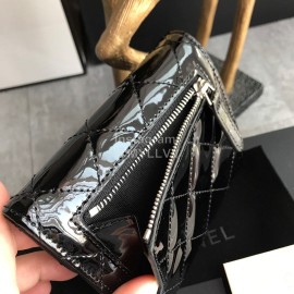Chanel Black Patent Leather Wallet 