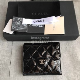 Chanel Black Patent Leather Wallet 