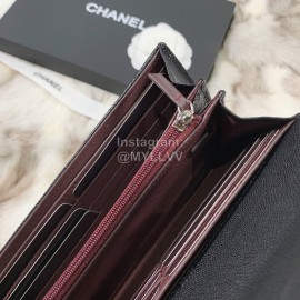 Chanel Black Calf Long Wallet