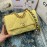 Chanel Yellow Cloth Gold Chain Crossbody Flap Bag As1160