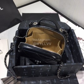 Chanel Calf Chain Crossbody Retro Camera Bag Black As1323