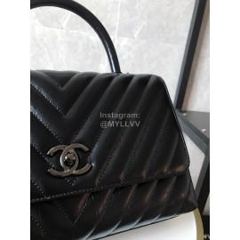 Chanel Calf Chain Crossbody Flap Bag Handbag Black