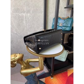 Chanel Black Calf Chain Crossbody Flap Bag Handbag 