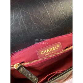 Chanel Black Calf Chain Crossbody Flap Bag Handbag 