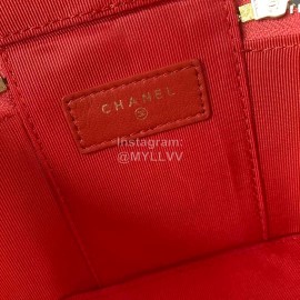 Chanel Weave Chain Crossbody Cosmetic Bag Orange Ap1999