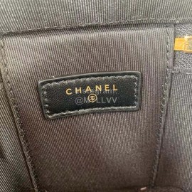 Chanel Weave Chain Crossbody Cosmetic Bag Black Ap1999