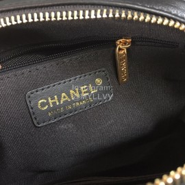 Chanel Black Calf Square Chain Crossbody Cosmetic Bag 
