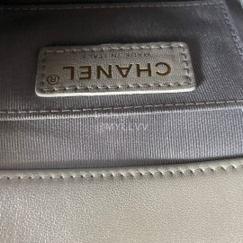 Chanel Winter Leather Chain Flap Bag For Women Gray As2733