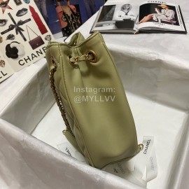 Chanel Winter Cowhide Chain Shoulder Bag For Women Green As2724