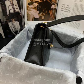 Chanel Black Sheepskin Shoulder Flap Bag For Women As2455