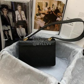 Chanel Black Sheepskin Shoulder Flap Bag For Women As2455