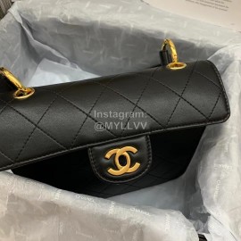 Chanel Black Sheepskin Shoulder Flap Bag For Women As2455