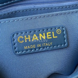 Chanel Winter Velvet Chain Crossbody Flap Bag For Women Navy As2619