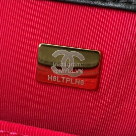 Chanel Winter Velvet Chain Crossbody Flap Bag For Women Black As2619