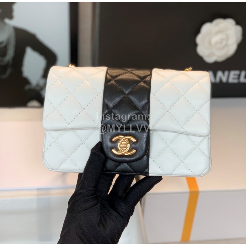 Chanel Winter Leather Chain Crossbody Flap Bag For Women White