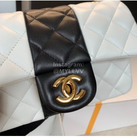 Chanel Winter Leather Chain Crossbody Flap Bag For Women White