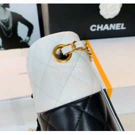 Chanel Winter Leather Chain Crossbody Flap Bag For Women White